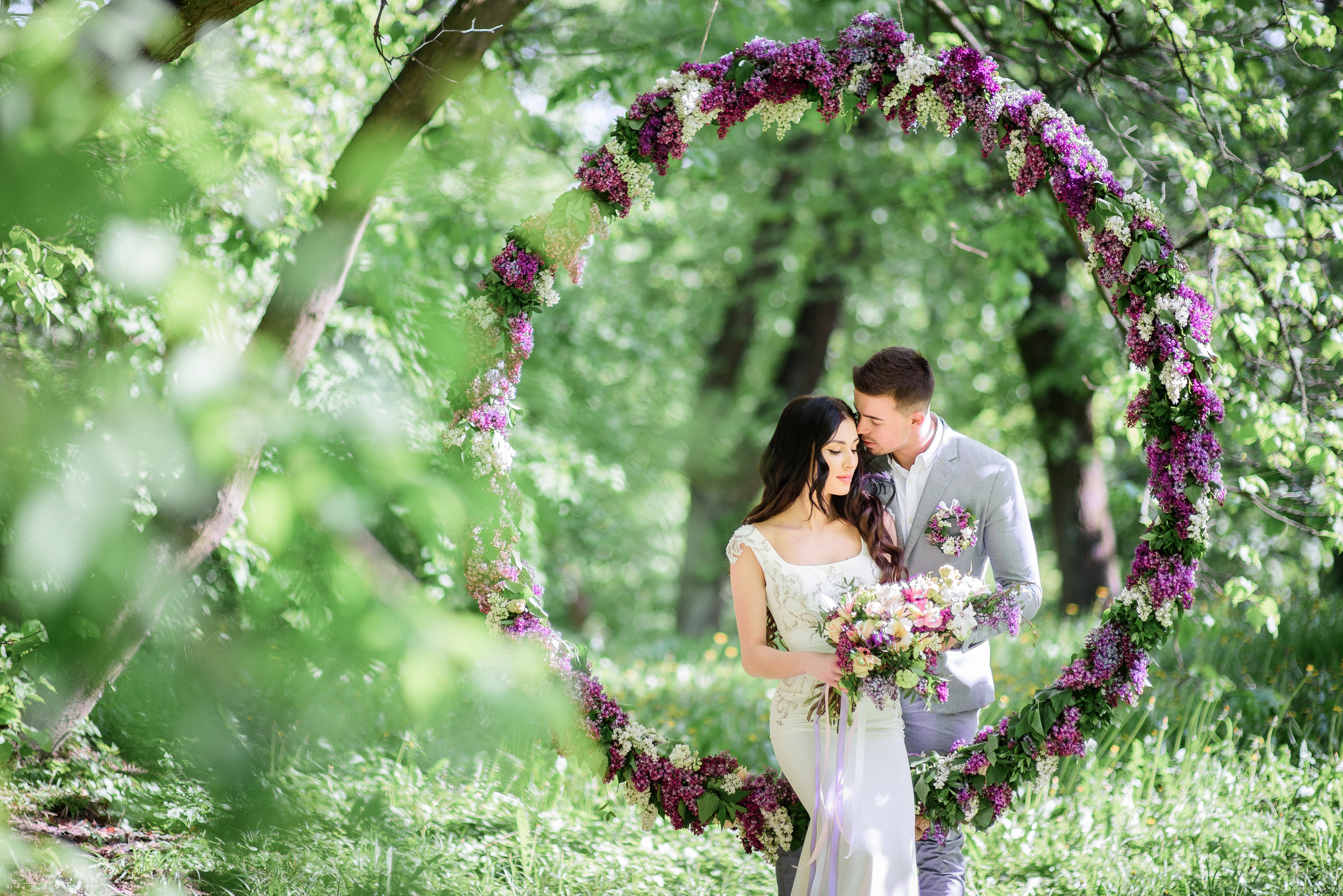Nature wedding in forest