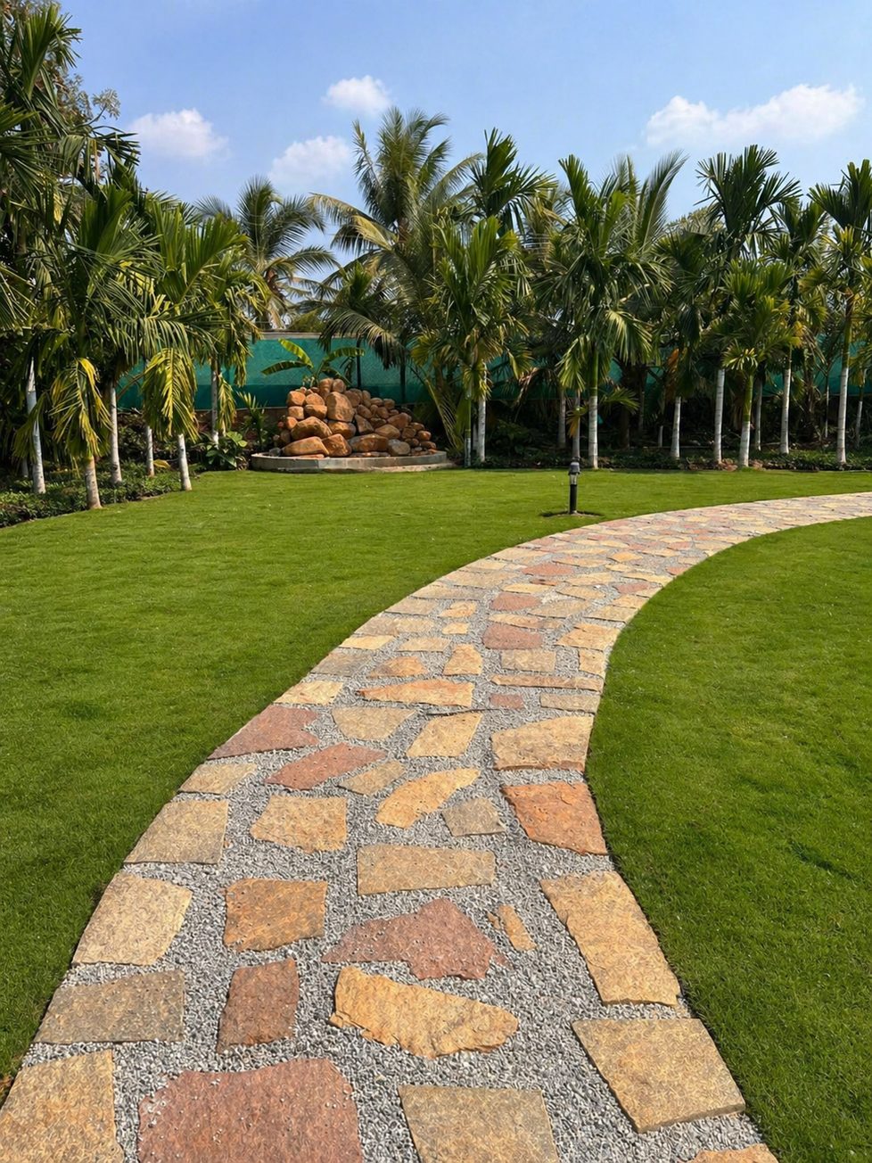Rock fountain wide